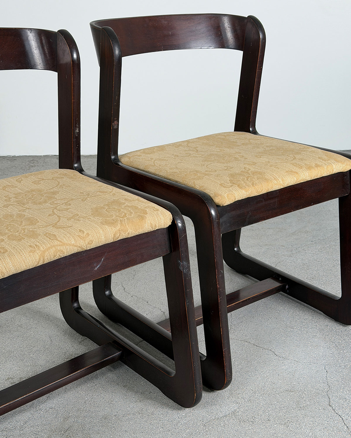 Mario Sabot Wooden Dining Chairs by Willy Rizzo