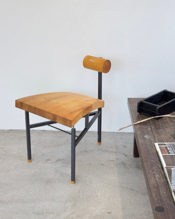 Brutalist Wooden Lounge Chair