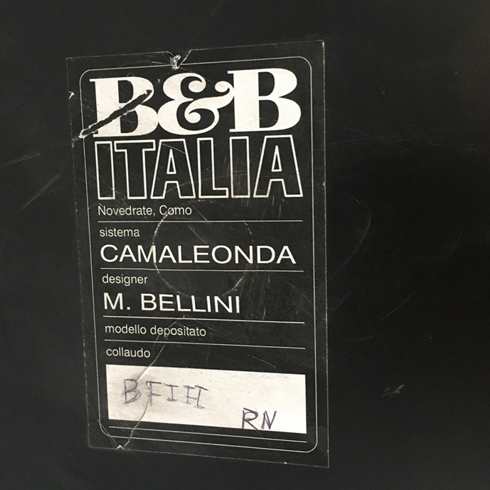 Black Fabric Camaleonda Modular Sofa by Mario Bellini for B&B Italia