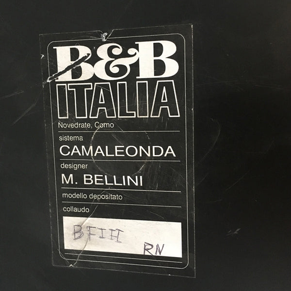 Black Fabric Camaleonda Modular Sofa by Mario Bellini for B&B Italia
