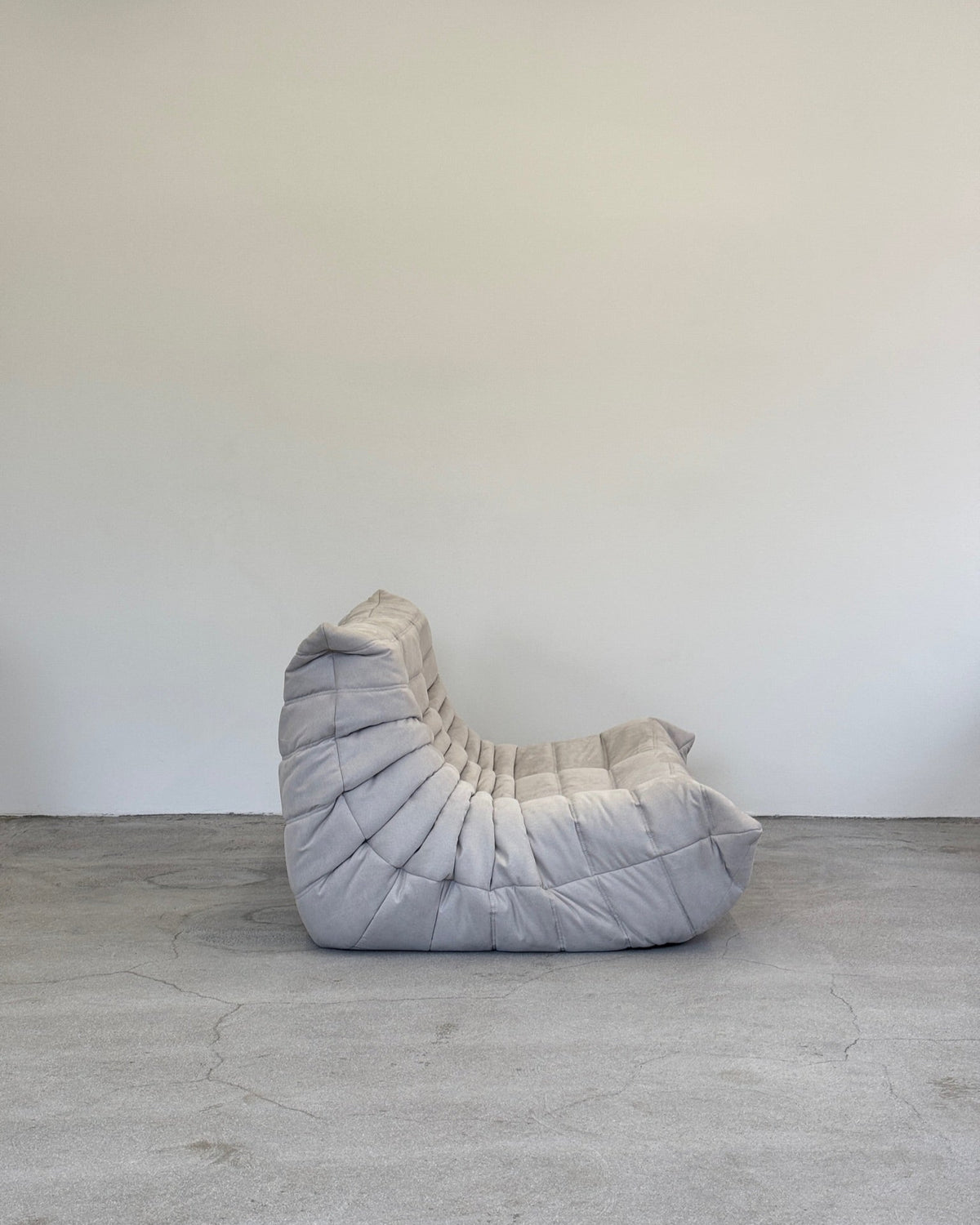 Grey Alcantara 2-Seater Togo Sofa by Michel Ducaroy for Ligne Roset