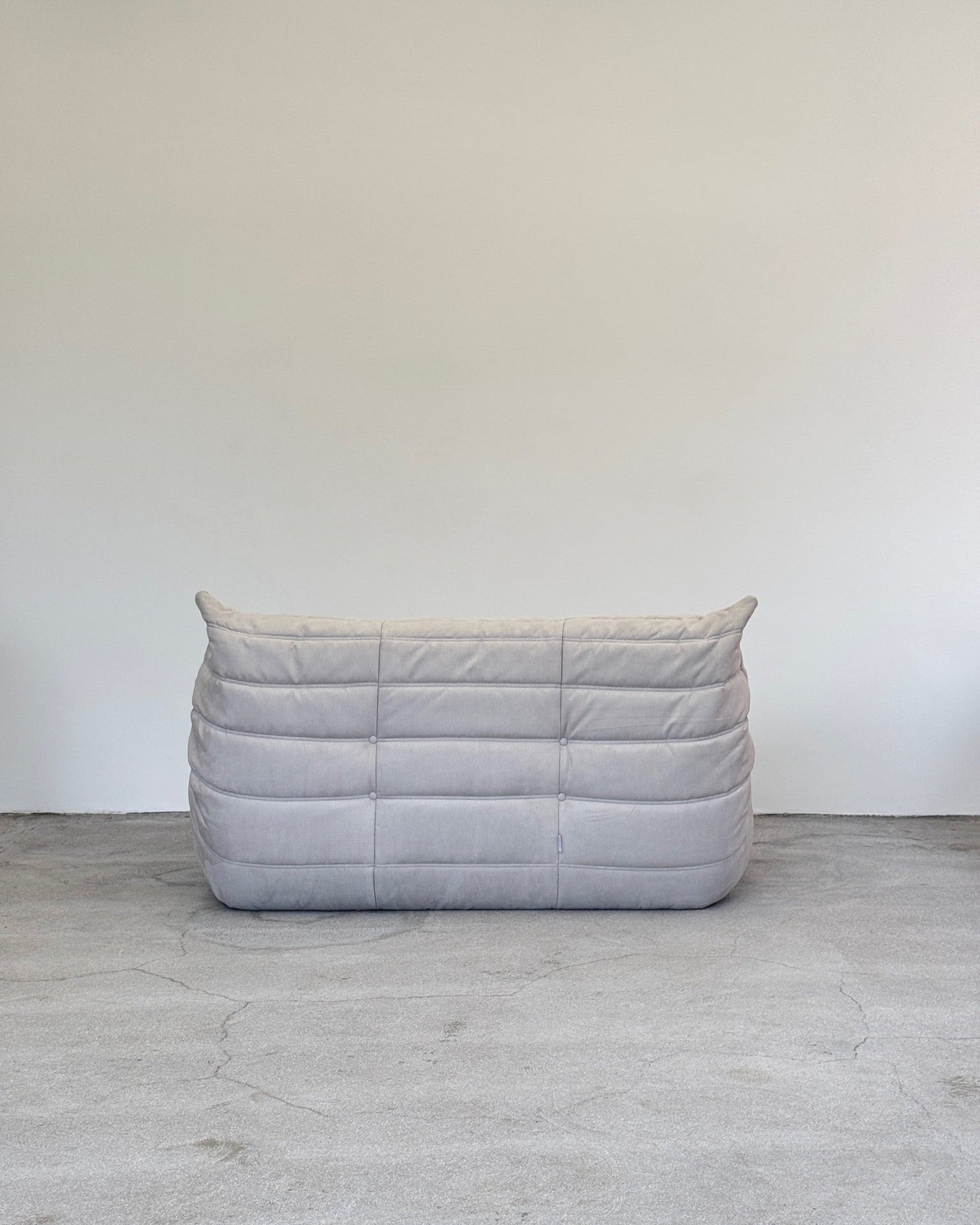 Grey Alcantara 2-Seater Togo Sofa by Michel Ducaroy for Ligne Roset