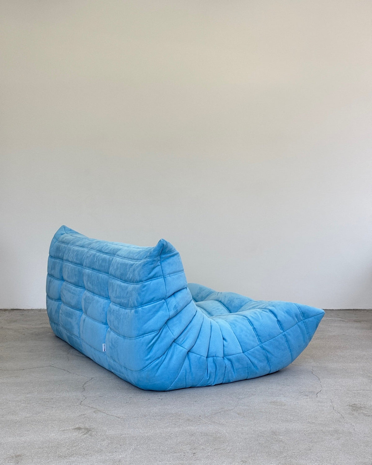 Baby Blue Alcantara 3-Seater Togo by Michel Ducaroy for Ligne Roset