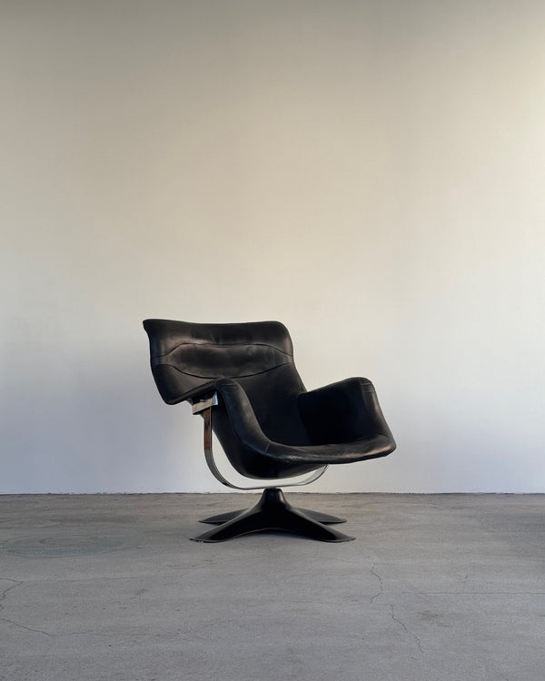 Black Karuselli Lounge Chair by Yrjö Kukkapuro