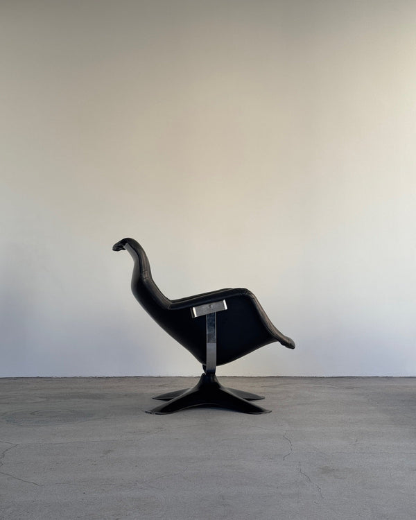 Black Karuselli Lounge Chair by Yrjö Kukkapuro