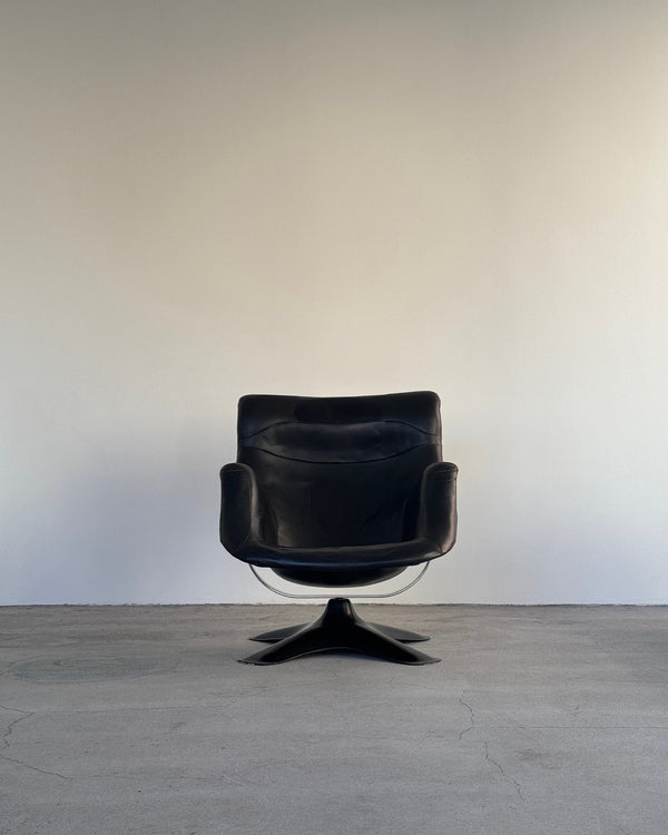 Black Karuselli Lounge Chair by Yrjö Kukkapuro