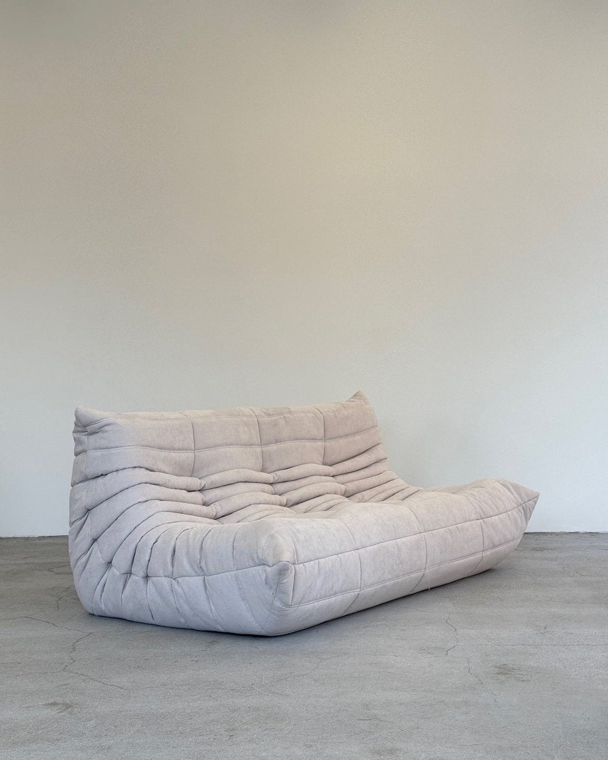 Grey Alcantara 3-Seater Togo by Michel Ducaroy for Ligne Roset