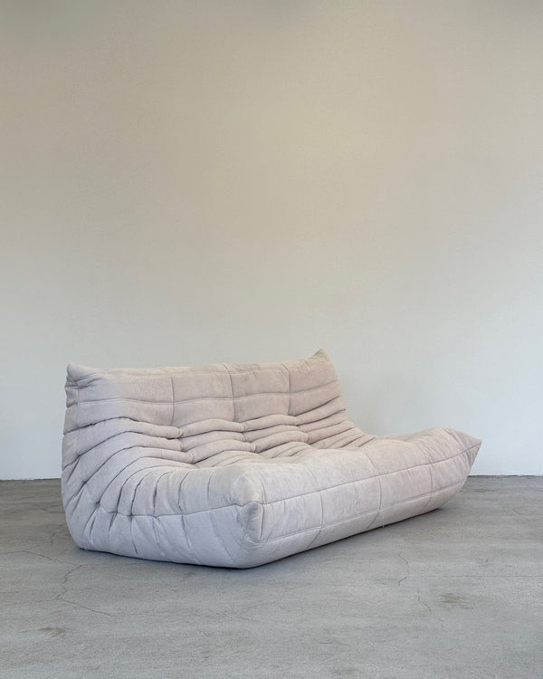 Grey Alcantara 3-Seater Togo by Michel Ducaroy for Ligne Roset