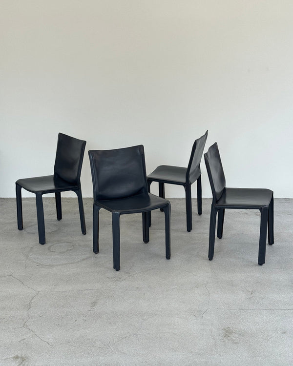 Set of 412 Cab Chairs by Mario Bellini for Cassina