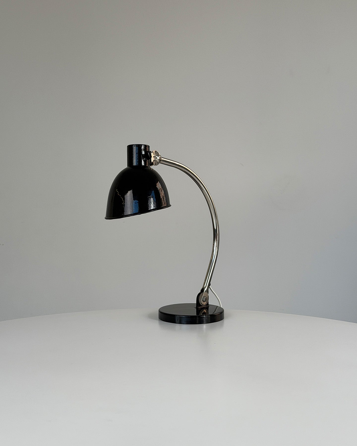 Black Model 5305 Desk Lamp by Paavo Tynell for Taito Oy