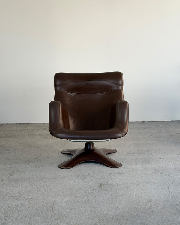 Brown Karuselli Lounge Chair by Yrjö Kukkapuro for Haimi, 1970s