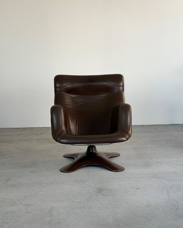 Brown Karuselli Lounge Chair by Yrjö Kukkapuro for Haimi