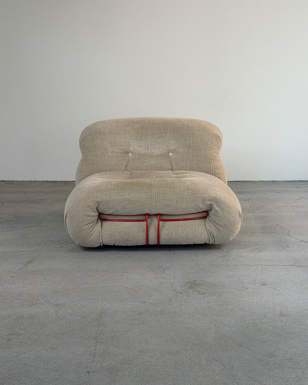 Beige Soriana Lounge Chair by Afra & Tobia Scarpa for Cassina