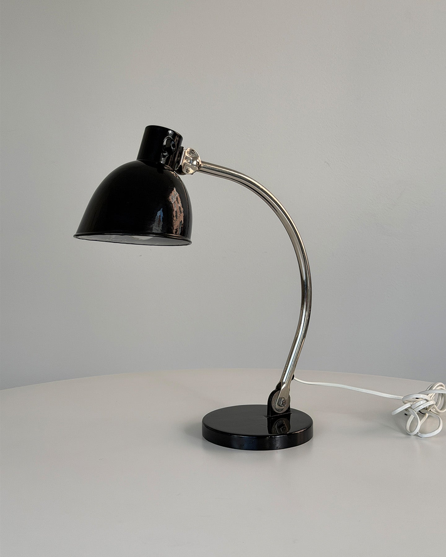 Black Model 5305 Desk Lamp by Paavo Tynell for Taito Oy
