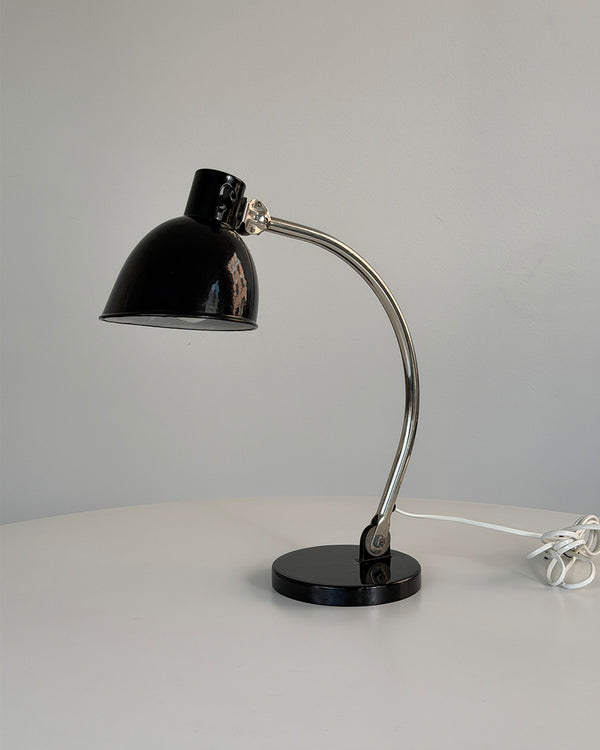 Black Model 5305 Desk Lamp by Paavo Tynell for Taito Oy