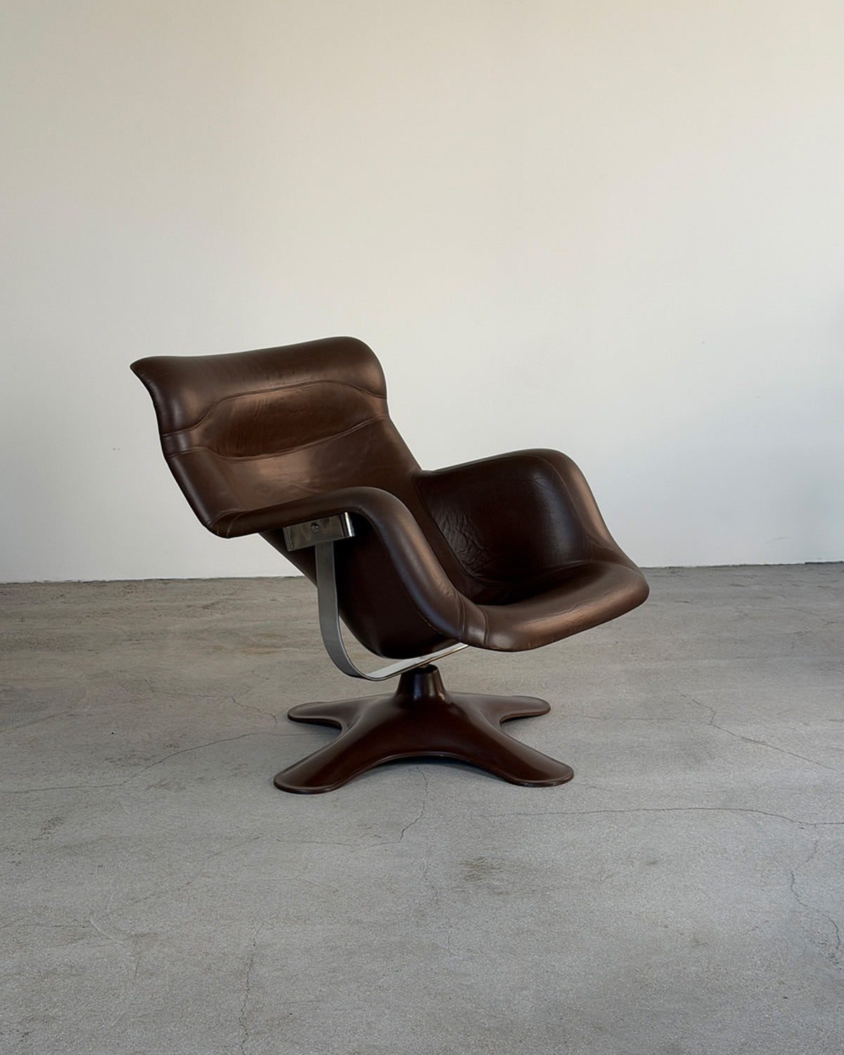 Brown Karuselli Lounge Chair by Yrjö Kukkapuro for Haimi, 1970s