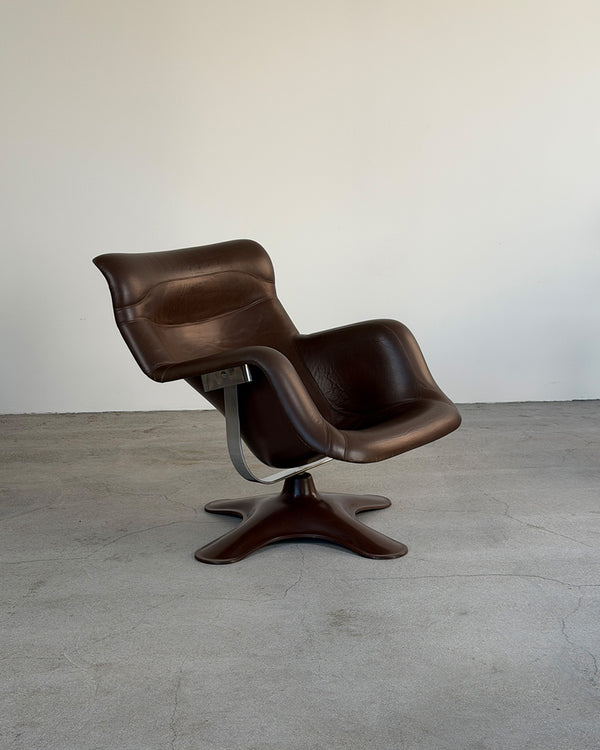 Brown Karuselli Lounge Chair by Yrjö Kukkapuro for Haimi, 1970s
