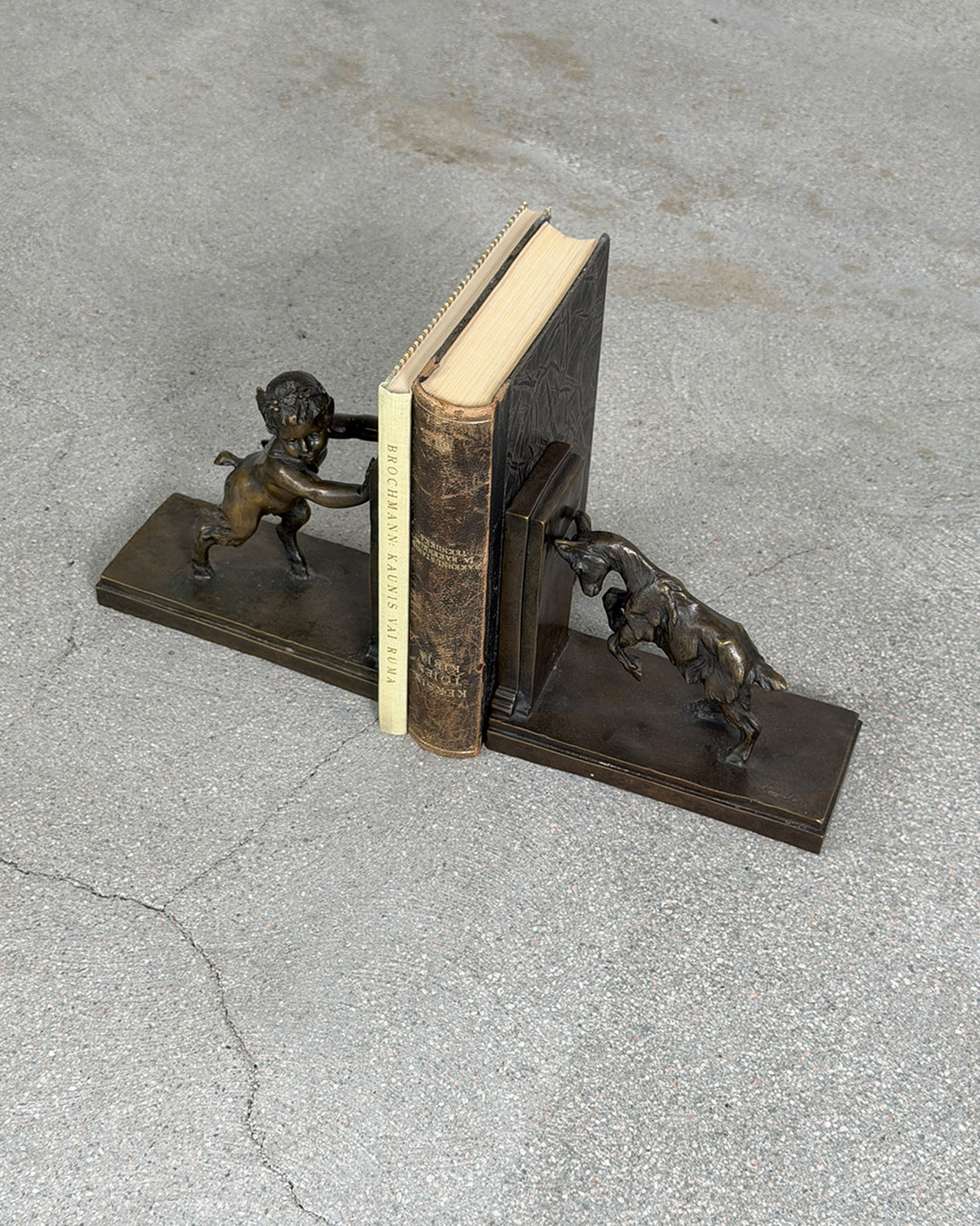 Vintage Bronze Bookends by Émile Joseph Carlier