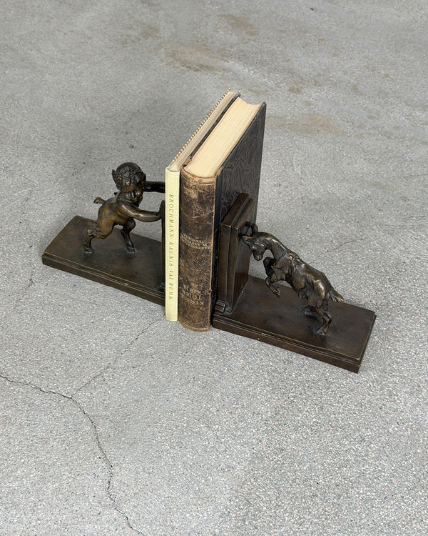 Vintage Bronze Bookends by Émile Joseph Carlier