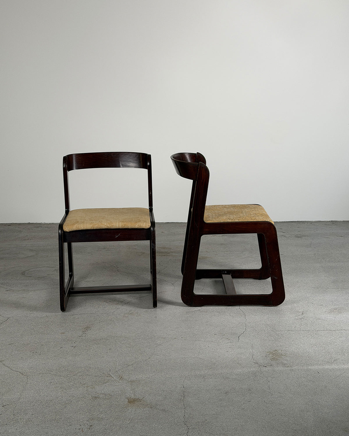 Mario Sabot Wooden Dining Chairs by Willy Rizzo