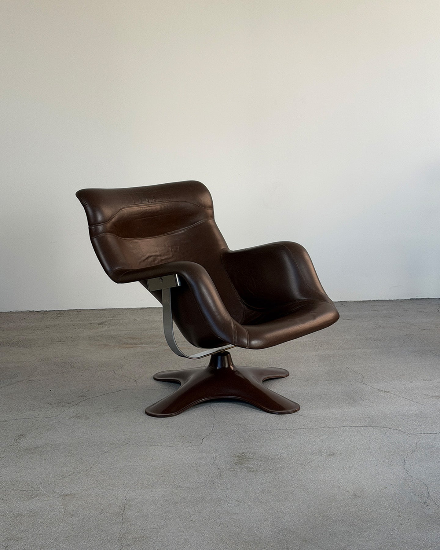 Brown Karuselli Lounge Chair by Yrjö Kukkapuro for Haimi
