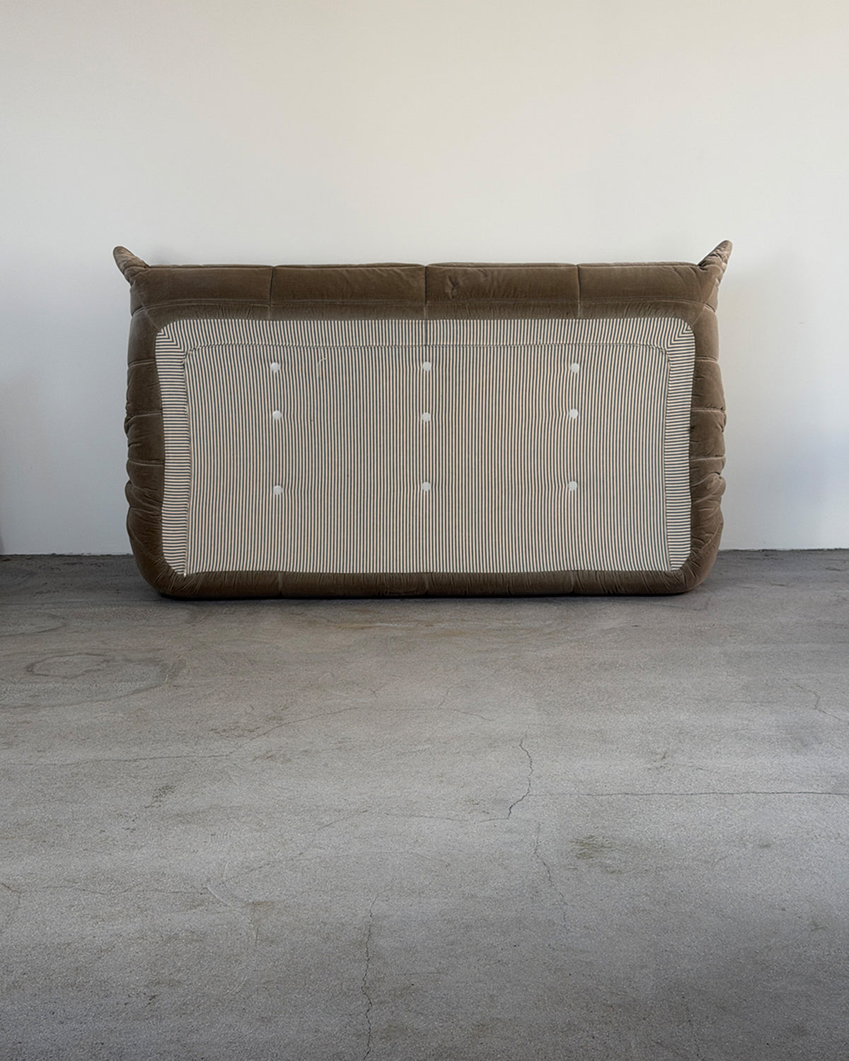 Gray Cotton Velvet 3-Seater Togo Sofa by Michel Ducaroy for Ligne Roset
