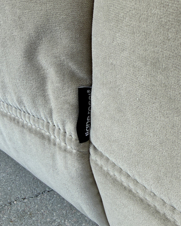 Gray Cotton Velvet 2-Seater Togo Sofa by Michel Ducaroy for Ligne Roset