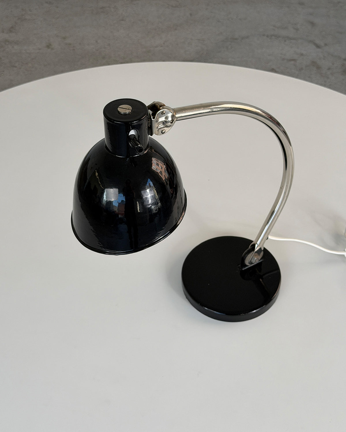 Black Model 5305 Desk Lamp by Paavo Tynell for Taito Oy