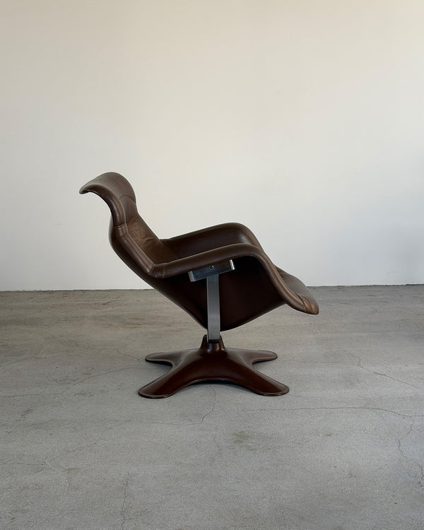 Brown Karuselli Lounge Chair by Yrjö Kukkapuro for Haimi, 1970s