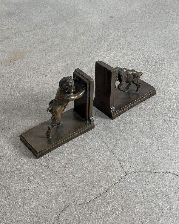 Vintage Bronze Bookends by Émile Joseph Carlier