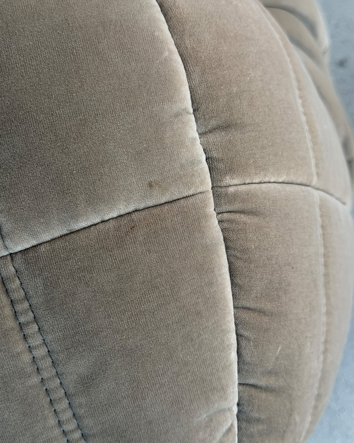 Gray Cotton Velvet Togo Corner Seat by Michel Ducaroy for Ligne Roset