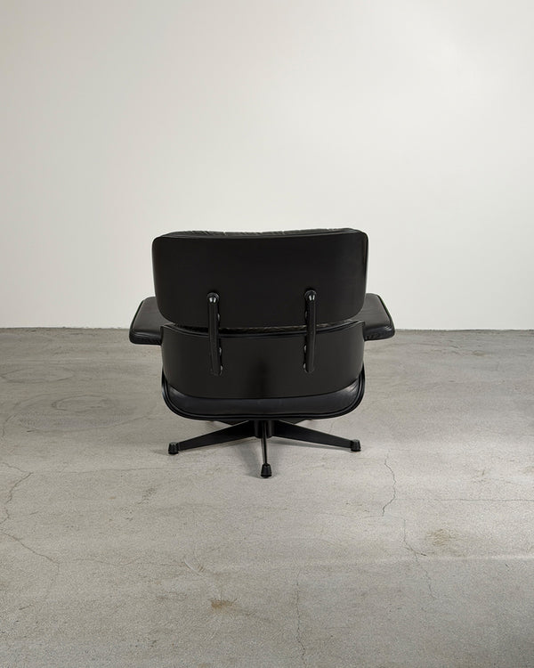 Vitra Black Eames Lounge Chair by Charles & Ray Eames, 1980s