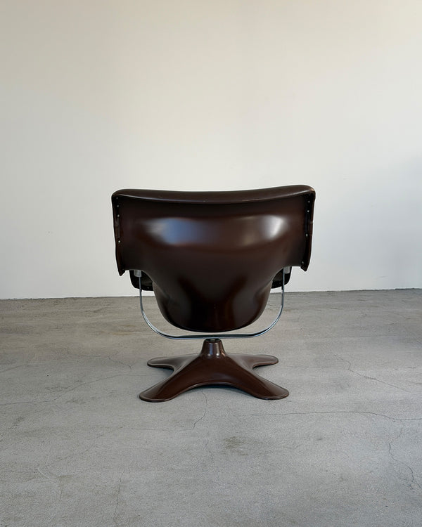 Brown Karuselli Lounge Chair by Yrjö Kukkapuro for Haimi