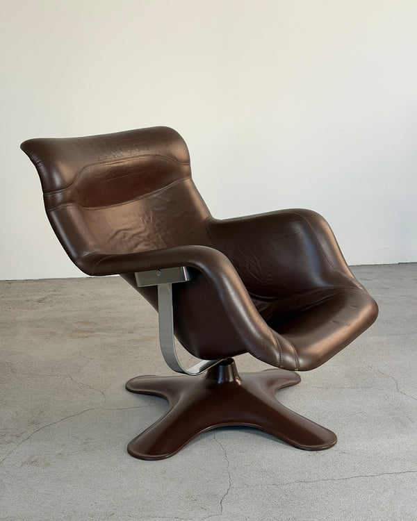 Brown Karuselli Lounge Chair by Yrjö Kukkapuro for Haimi