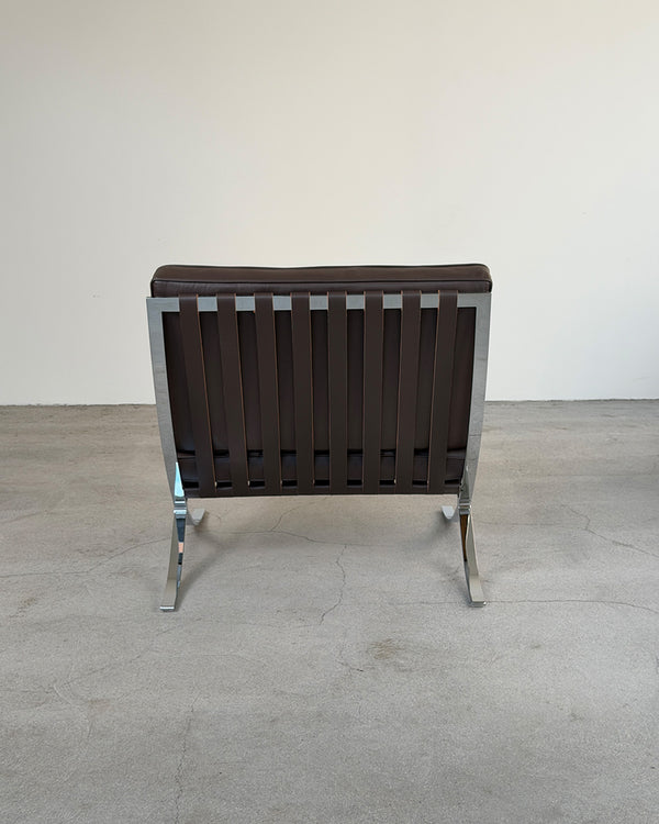 Brown Leather Barcelona Chair by Ludwig Mies van der Rohe for Knoll