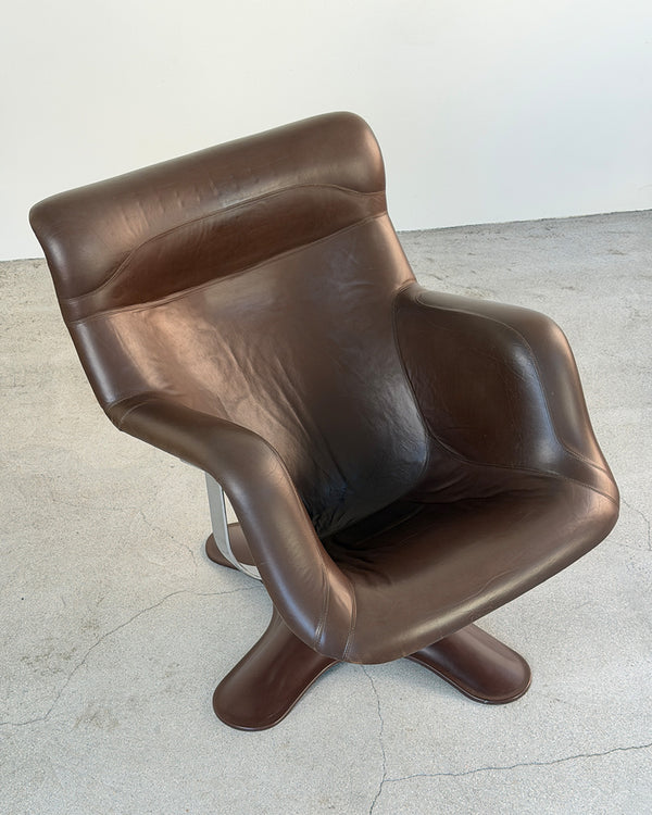 Brown Karuselli Lounge Chair by Yrjö Kukkapuro for Haimi, 1970s