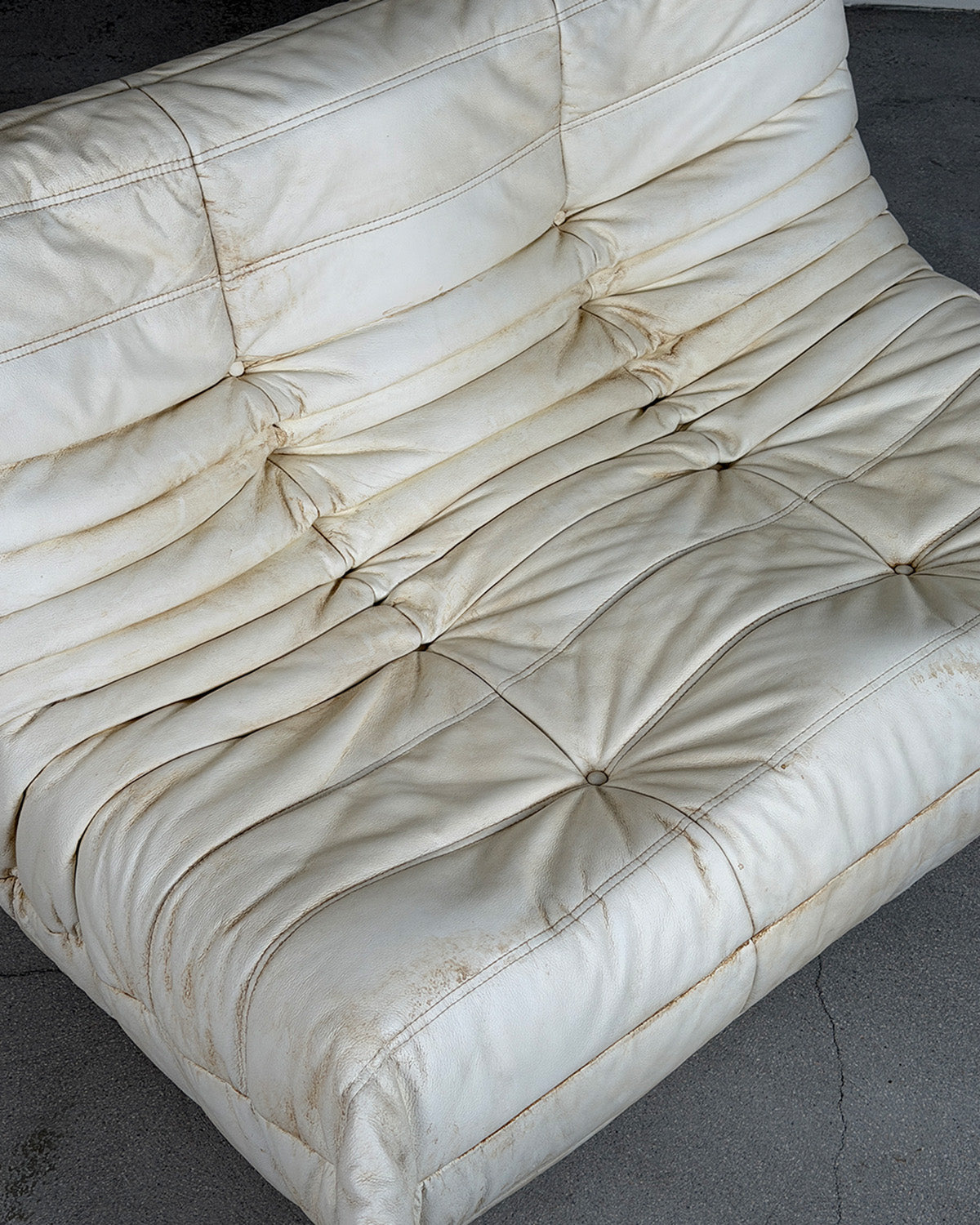 Dyed Leather 2-Seater Togo Sofa by Michel Ducaroy for Ligne Roset