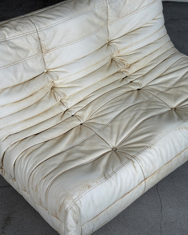 Dyed Leather 2-Seater Togo Sofa by Michel Ducaroy for Ligne Roset