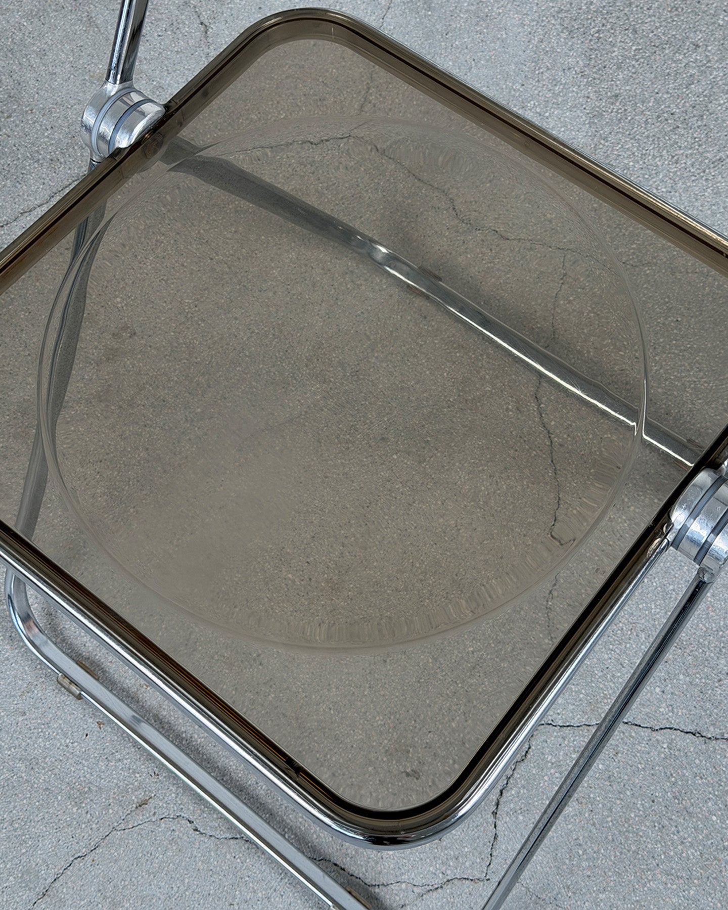Smoky 'Plia' Folding Chair By Giancarlo Piretti for Anonima Castelli