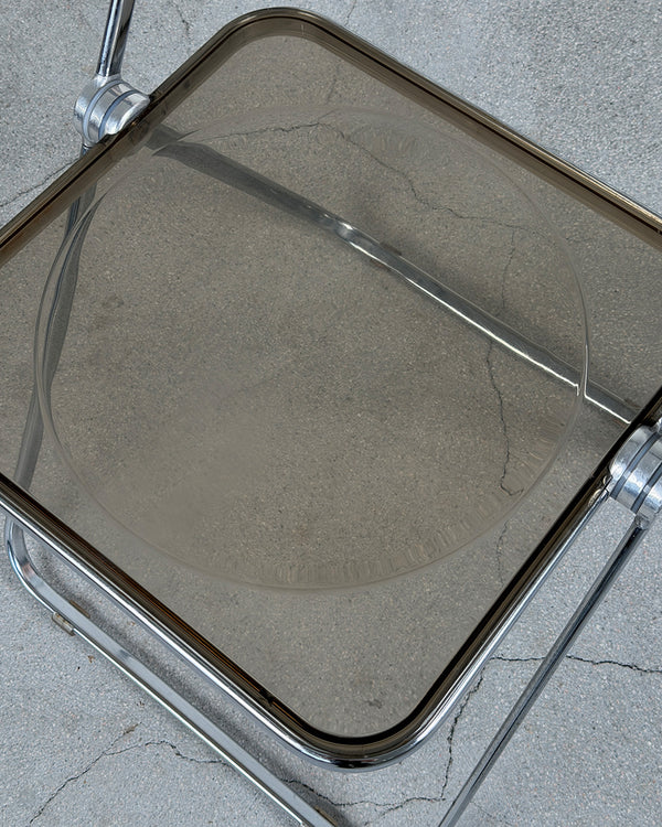 Smoky 'Plia' Folding Chair By Giancarlo Piretti for Anonima Castelli