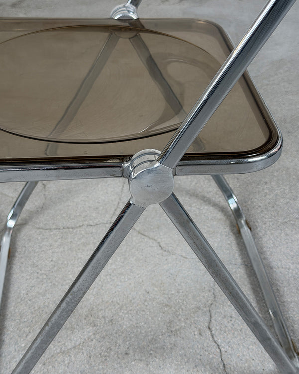 Smoky 'Plia' Folding Chair By Giancarlo Piretti for Anonima Castelli
