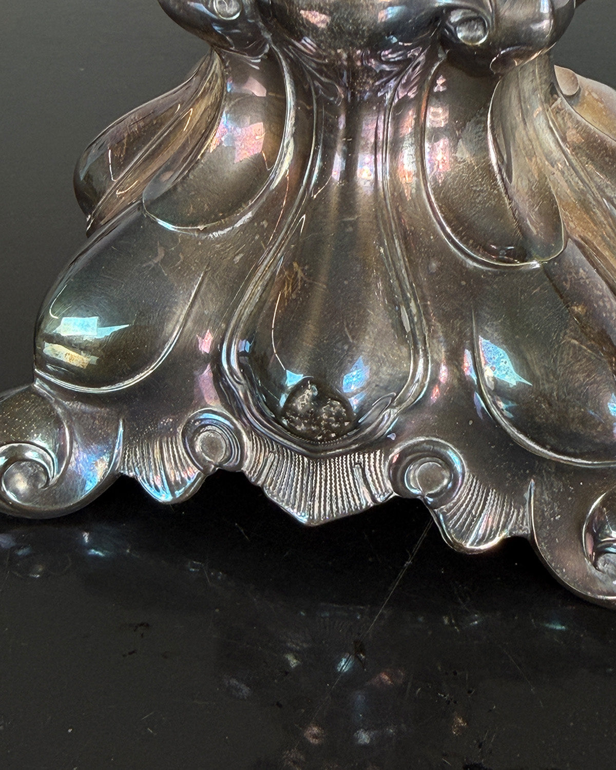 Baroque 813 Silver Candle Holder, 1950s
