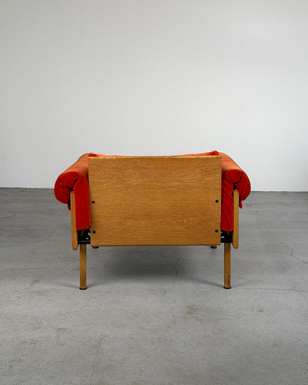 Red 'Ateljee' Armchair by Yrjö Kukkapuro for Haimi, Finland 1990s