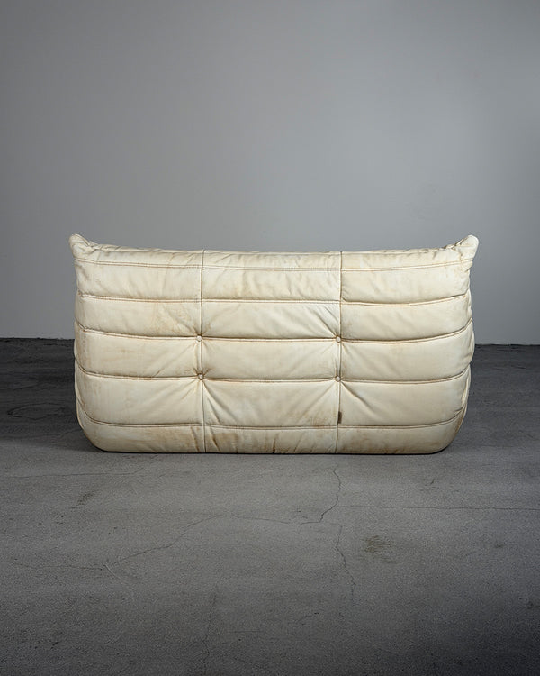 Dyed Leather 2-Seater Togo Sofa by Michel Ducaroy for Ligne Roset