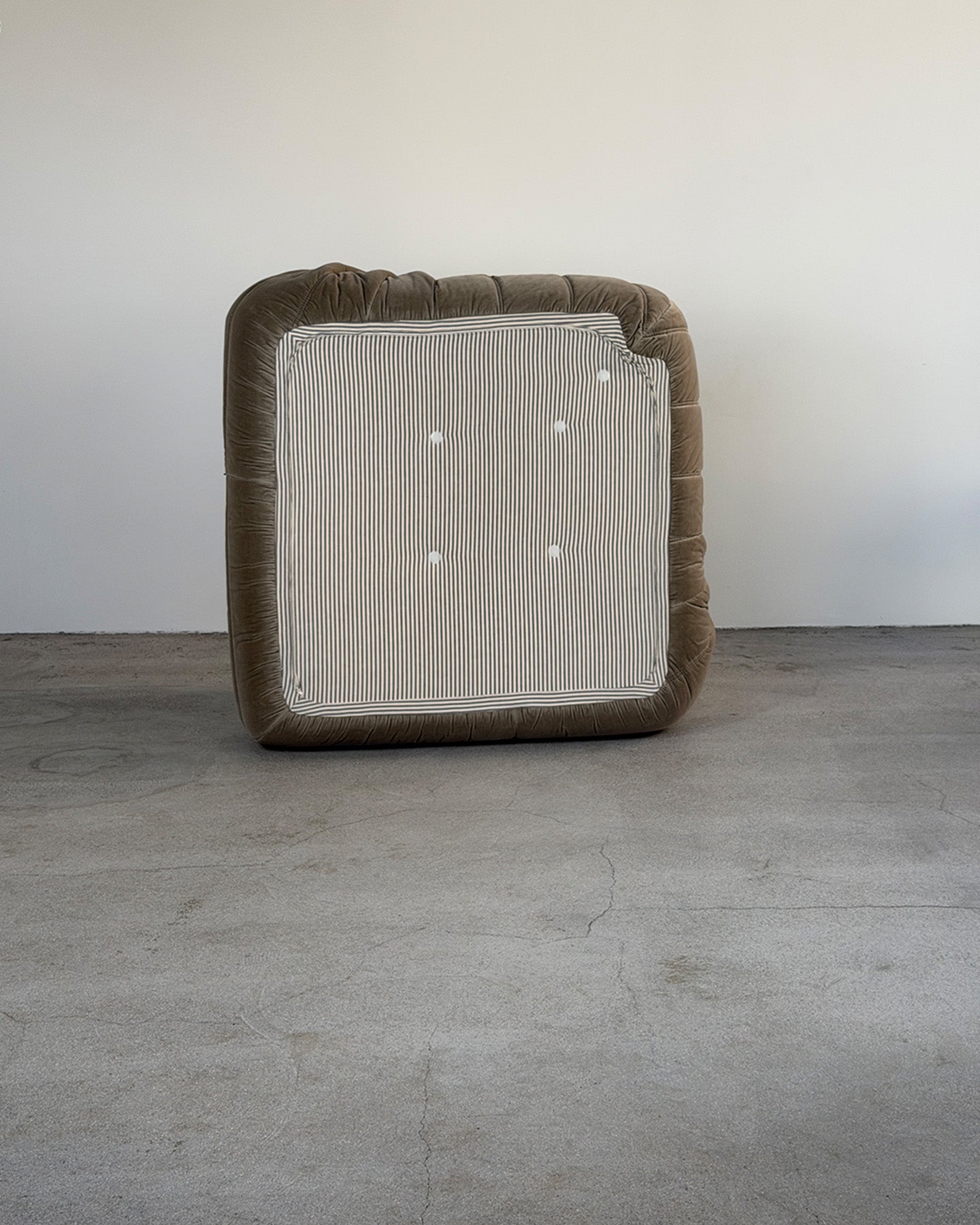 Gray Cotton Velvet Togo Corner Seat by Michel Ducaroy for Ligne Roset