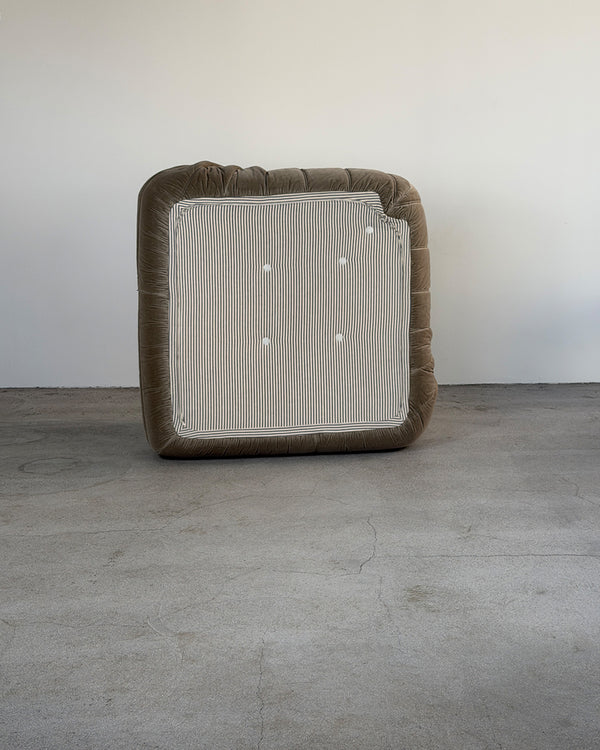 Gray Cotton Velvet Togo Corner Seat by Michel Ducaroy for Ligne Roset