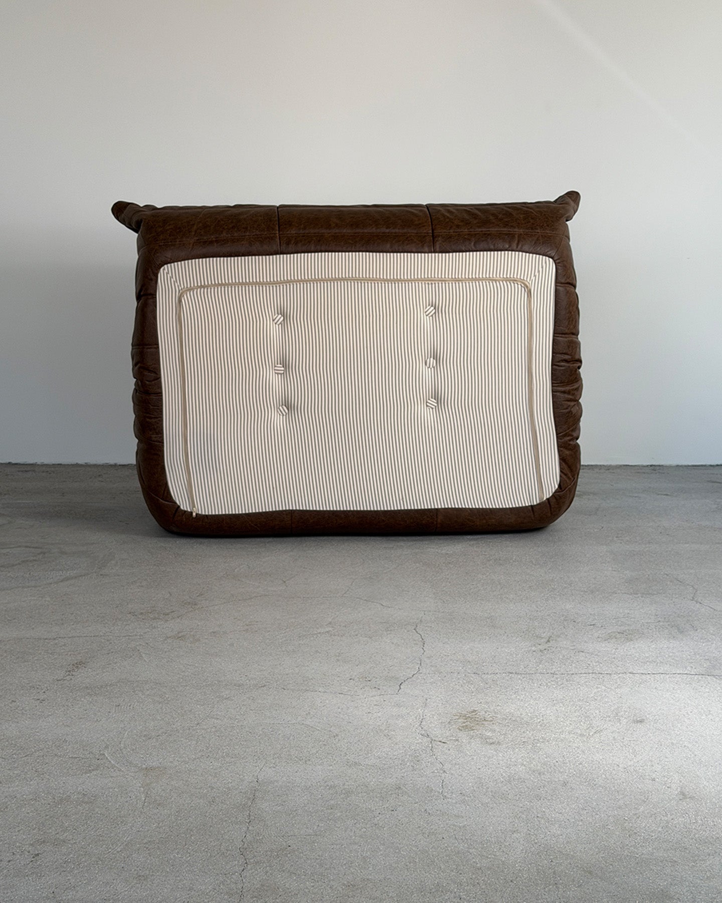 Brown Leather 2-Seater Togo Sofa by Michel Ducaroy for Ligne Roset