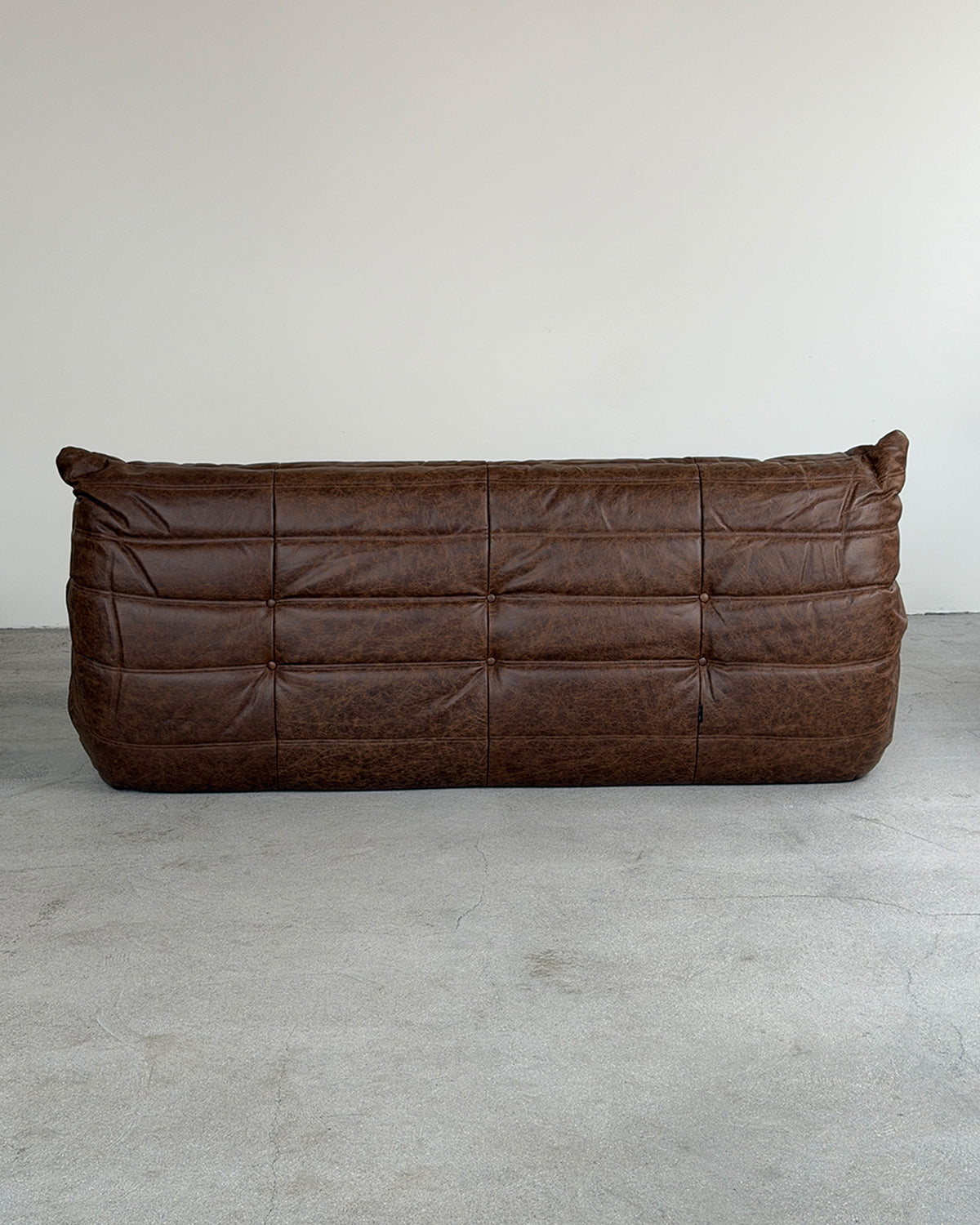 Brown Leather 3-Seater Togo Sofa by Michel Ducaroy for Ligne Roset