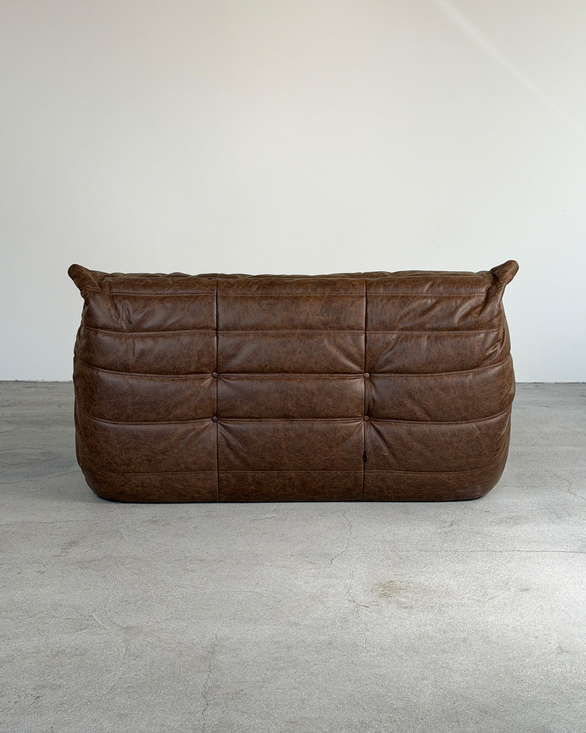Brown Leather 2-Seater Togo Sofa by Michel Ducaroy for Ligne Roset