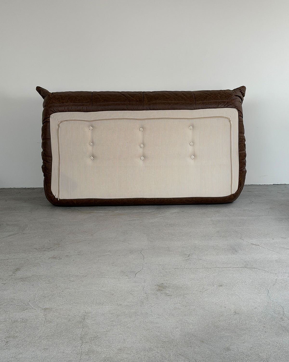 Brown Leather 3-Seater Togo Sofa by Michel Ducaroy for Ligne Roset